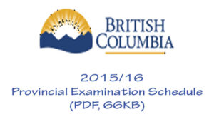 Provincial Exam Schedule 2015-16 Link
